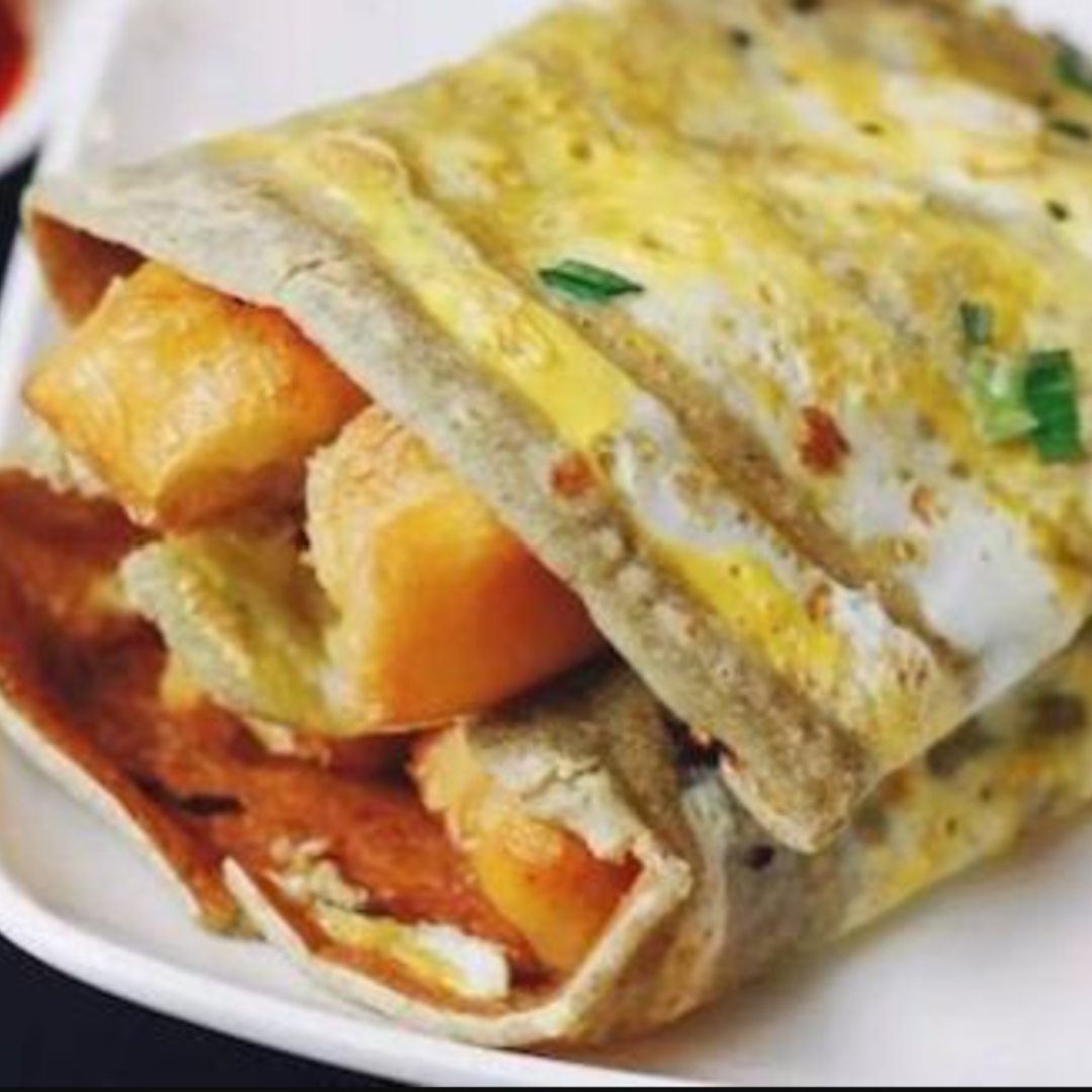 Deep-fried dough sticks pancake