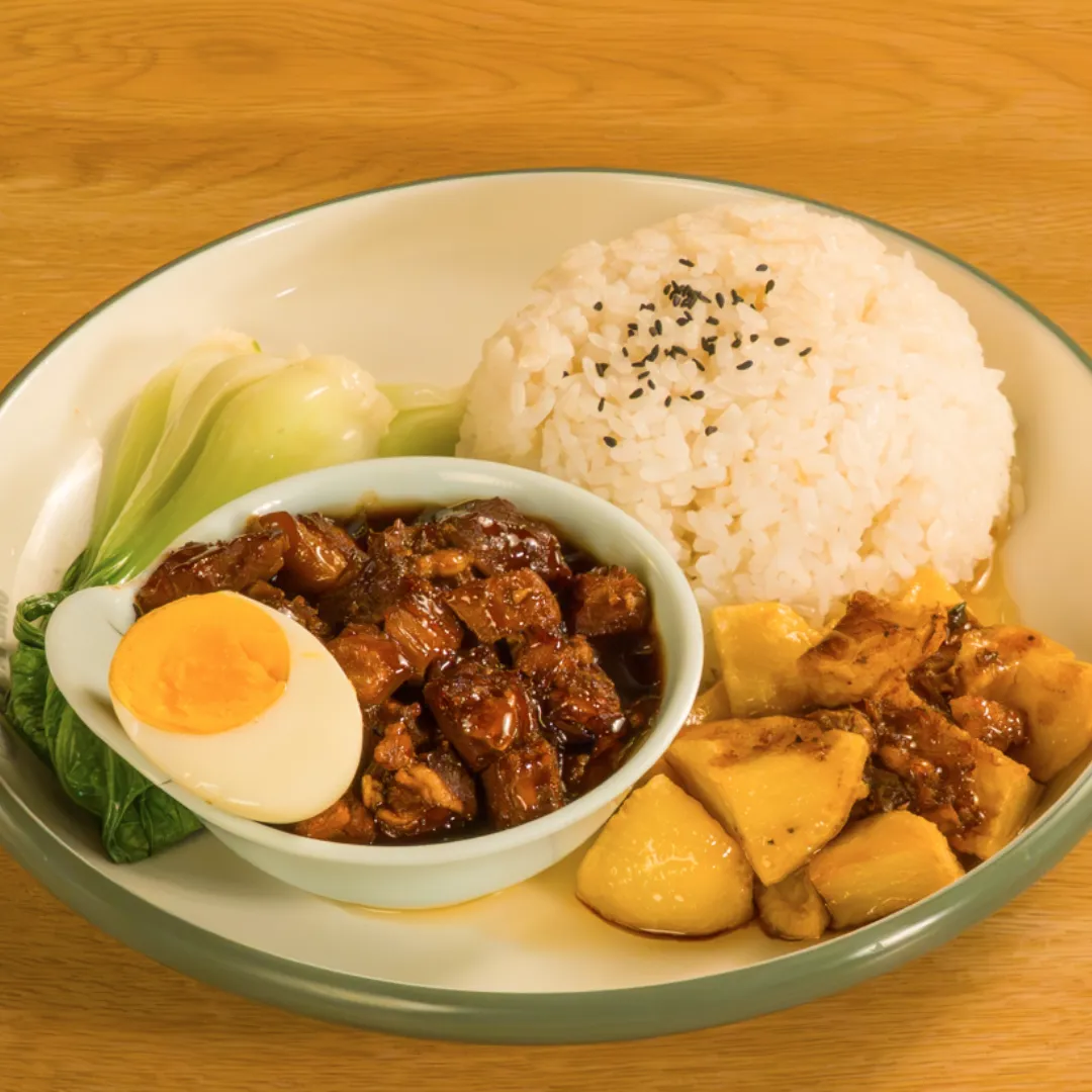 Caramelized Pork Belly on Rice