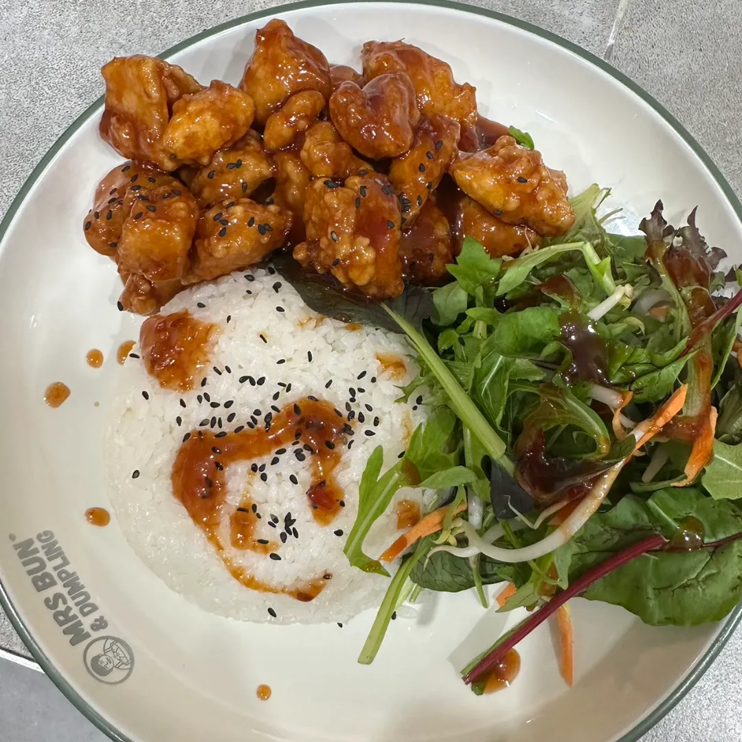 Sweet Sour Chicken on Rice